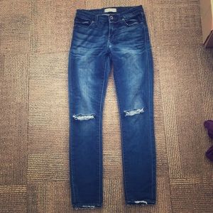 Madewell distressed blue jeans